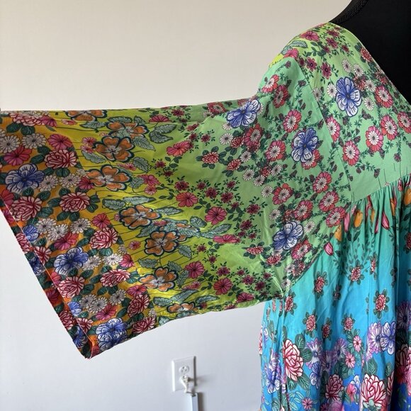 Johnny Was Rainbow Easy Cover Up Dress Womens Medium Boho Resort Travel - Picture 9 of 16